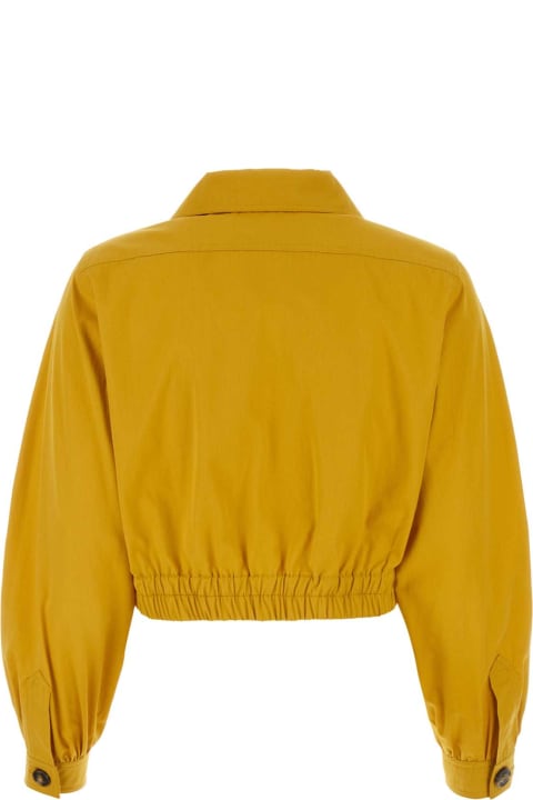Weekend Max Mara Coats & Jackets for Women Weekend Max Mara Yellow Cotton Giselle Jacket