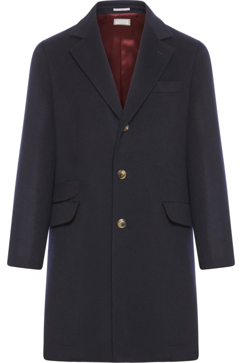 メンズ Brunello Cucinelliのコート＆ジャケット Brunello Cucinelli Single-breasted Wool Coat