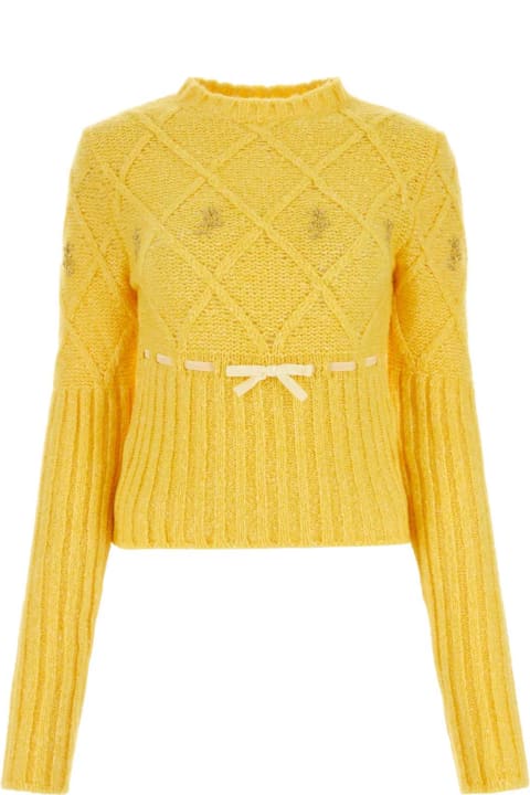 Cormio Clothing for Women Cormio Yellow Wool Blend Sweater