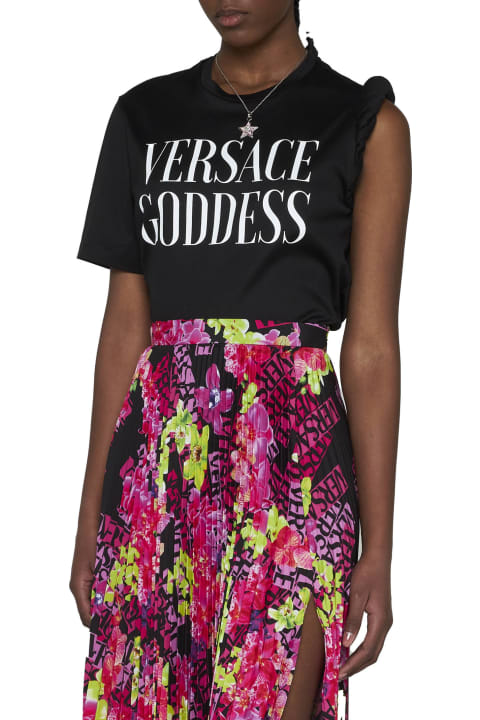 Versace Topwear for Women Versace Printed Cotton T-shirt