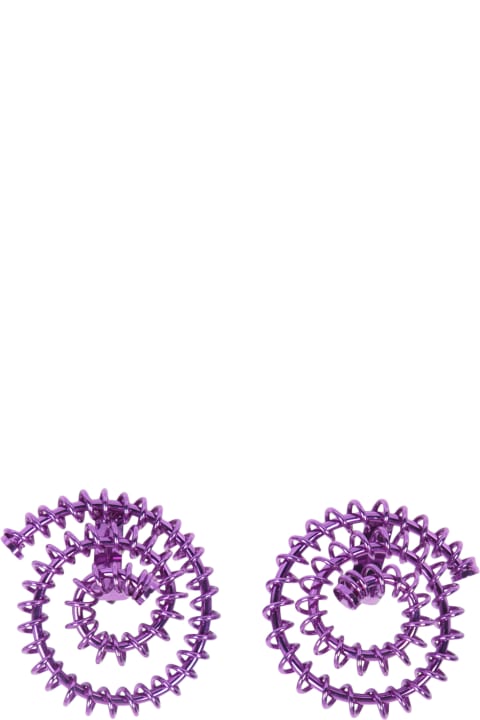 Sunnei Women Sunnei Sunnei Garland Spiral Violet Earrings