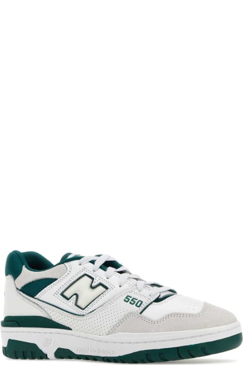 Fashion for Men New Balance Two-tones Leather And Fabric 550 Sneakers