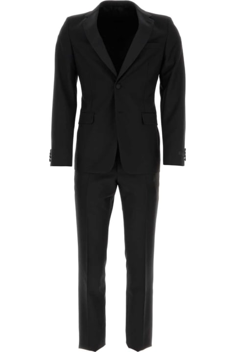 Suits for Women Prada Black Wool Blend Tuxedo
