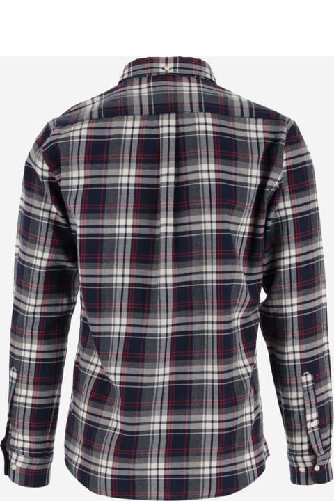 Barbour قمصان لـ القسم الرجالي Barbour Cotton Shirt With Check Pattern