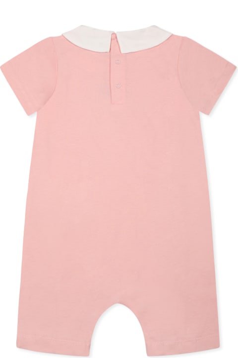 Homeware Moschino Pink Romper For Baby Girl With Teddy Bear