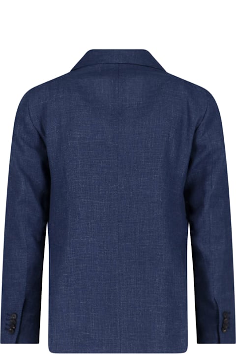 Homeware Tagliatore Double-breasted Linen Blend Blazer