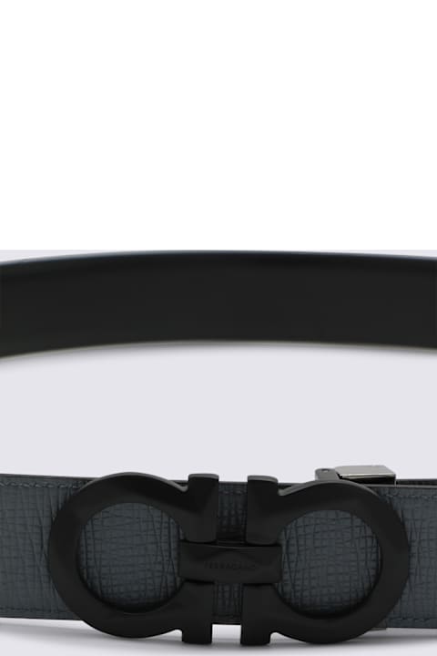 Ferragamo for Kids Ferragamo Dark Gray Leather Belt