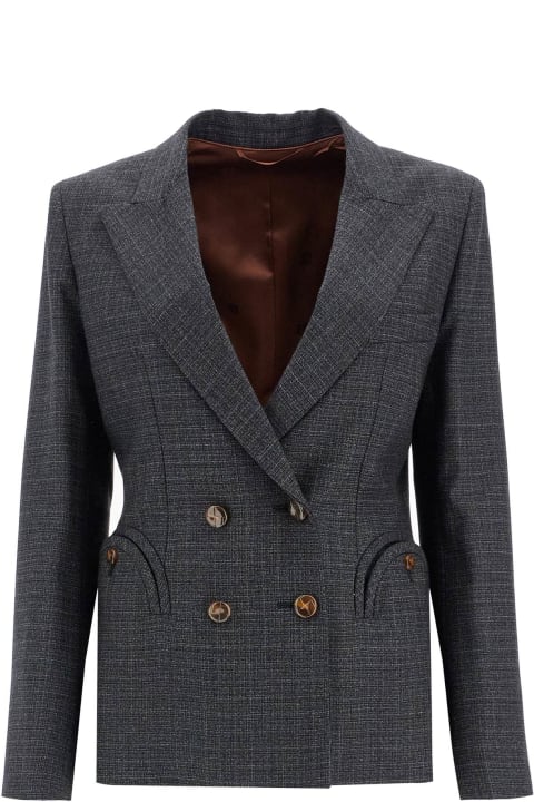 Blazé Milano Coats & Jackets for Women Blazé Milano Hunley Double-breasted Wool Blazer