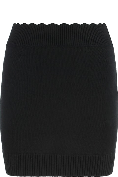 Homeware Chloé Knit Mini Skirt Made Of Wool And Cashmere
