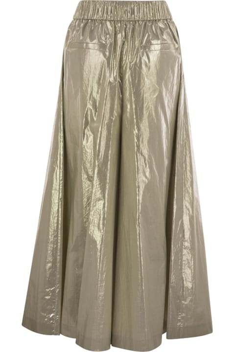 Peserico Clothing for Women Peserico Laminated Cotton Poplin Trousers