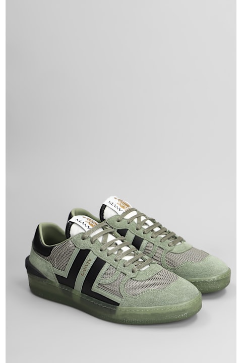 Lanvin Sneakers for Men Lanvin Clay Sneakers In Green Suede And Fabric