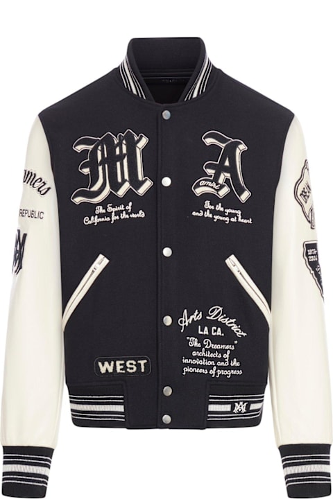 Coats & Jackets for Men AMIRI Logo Embroidered Dream Team Varsity Jacket