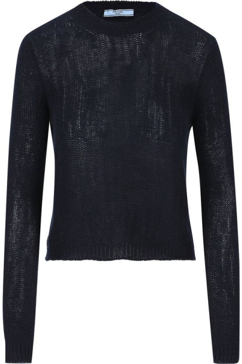 Sweaters for Women Prada Crewneck Knitted Jumper