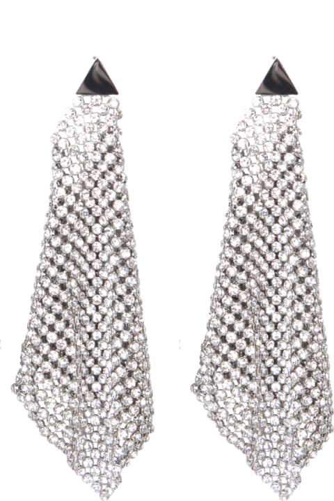 ウィメンズ新着アイテム Paco Rabanne Paco Rabanne Silver Pixel Crystal Earrings