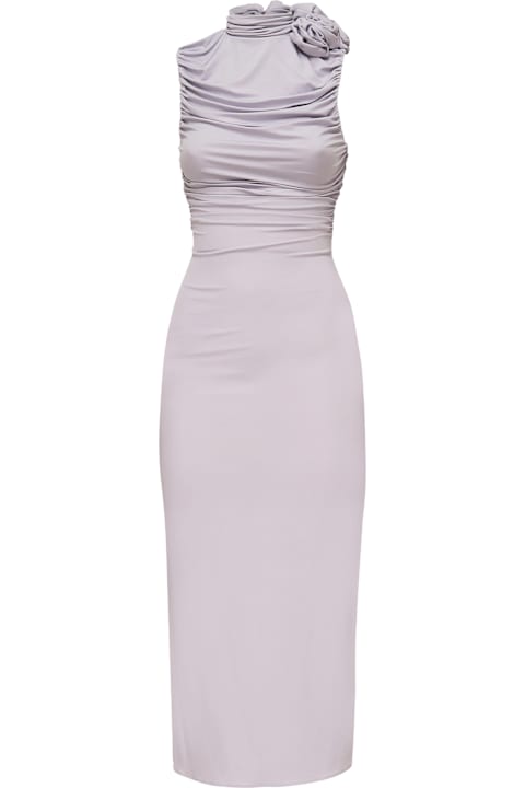 Dresses for Women Magda Butrym Ruffled Midi Dress With Turtleneck