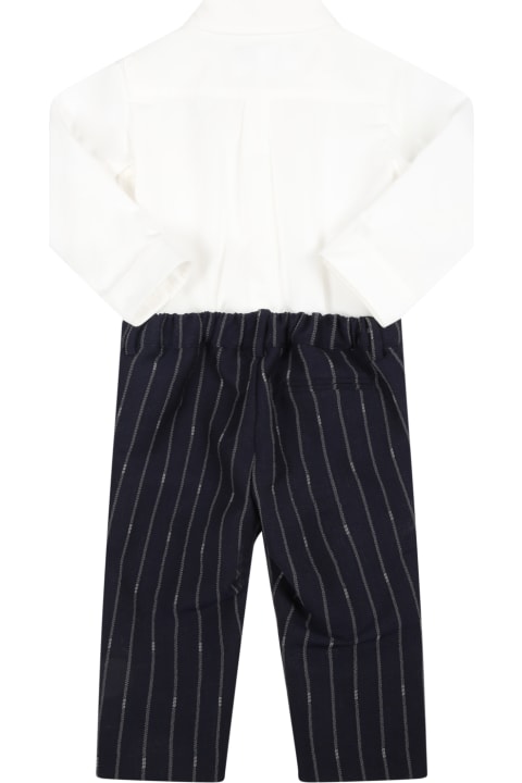 Bodysuits & Sets for Baby Boys Fendi Multicolor Suit For Baby Boy With Iconic Ff