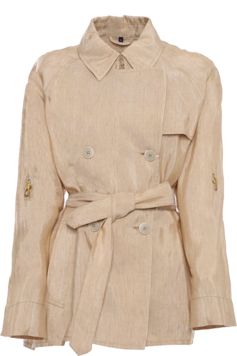 Coats & Jackets for Women Fay Short Beige Trench Coat