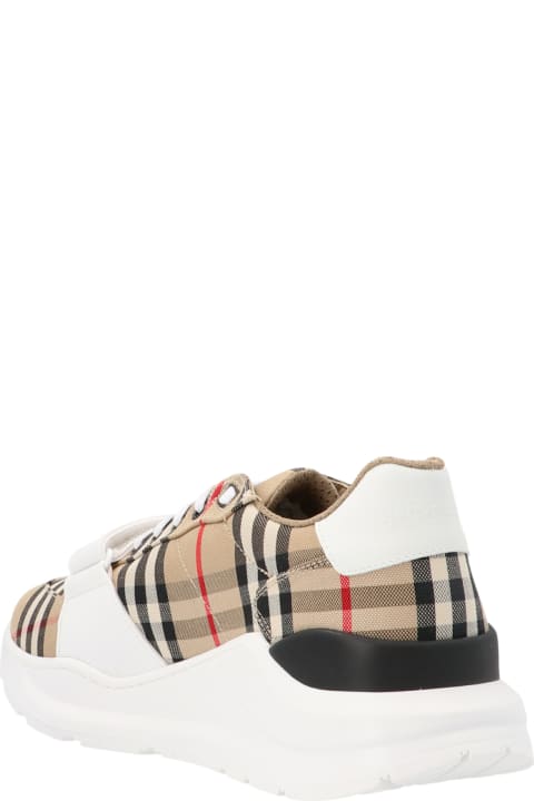 Vintage Check Pattern Sneakers