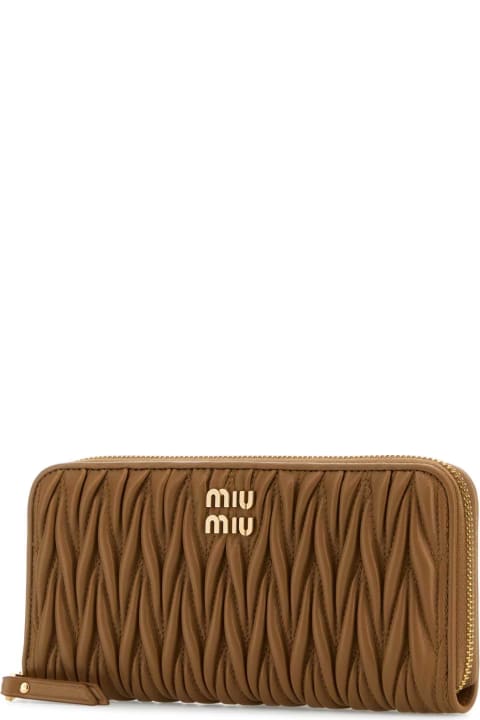 Miu Miu Accessories for Women Miu Miu Caramel Nappa Leather Wallet