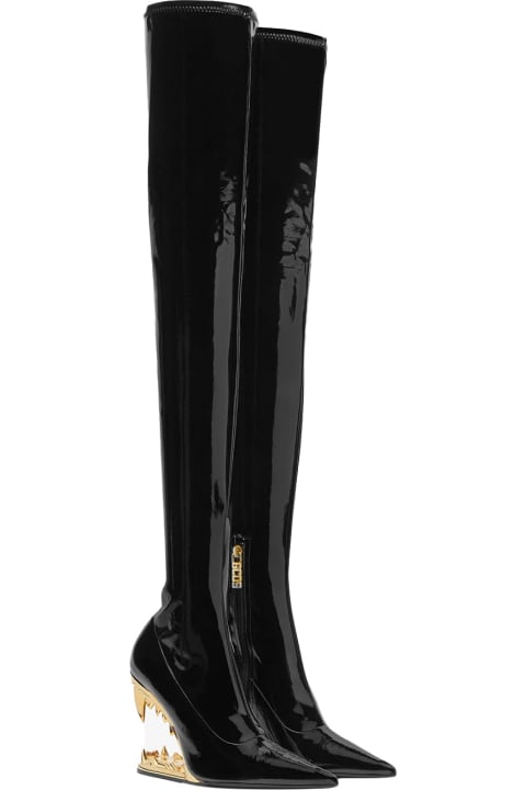 GCDS Women GCDS 110 Mm Morso Boots In Black