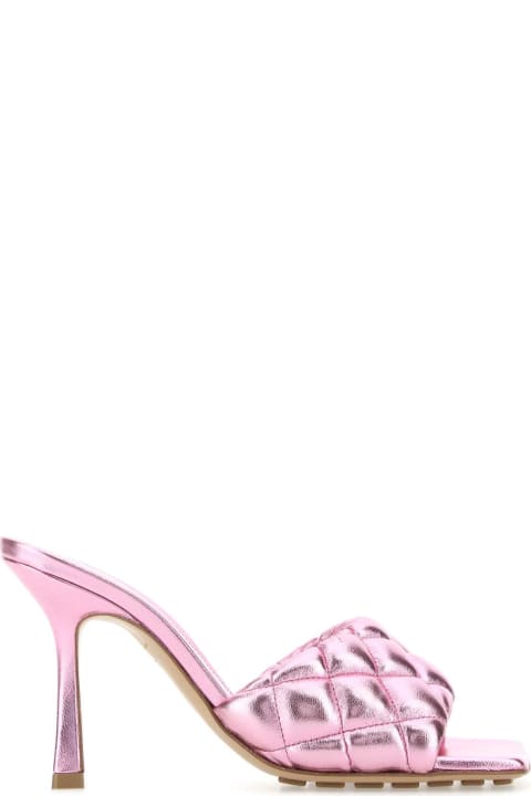 Fashion for Women Bottega Veneta Pink Nappa Leather Padded Sandals