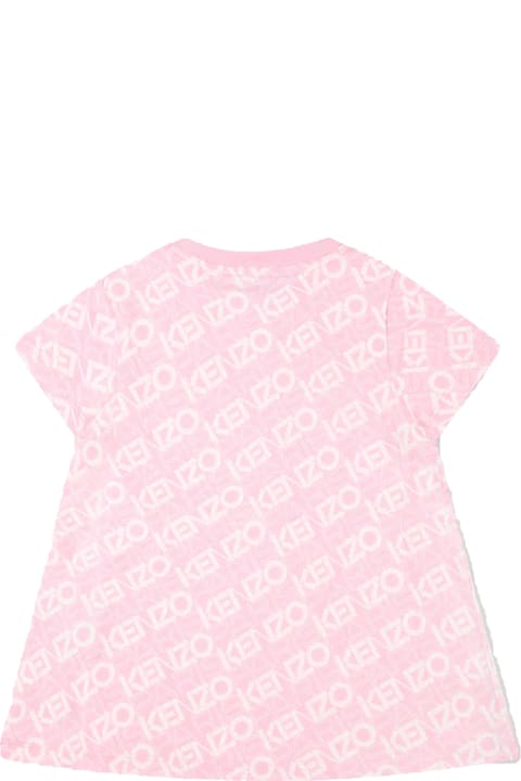 Kenzo Kids Bodysuits & Sets for Baby Girls Kenzo Kids Pink Dress For Baby Girl With Logo