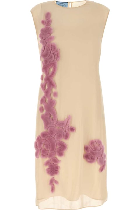 Prada Dresses for Women Prada Ivory Georgette Dress