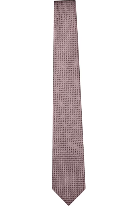 Brioni Ties for Men Brioni Geometric Pink Tie