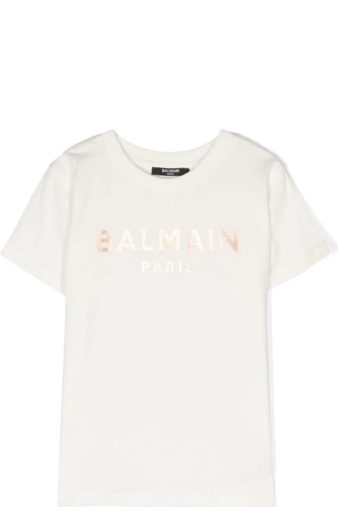 Balmain for Girls Balmain Balmain T-shirts And Polos White