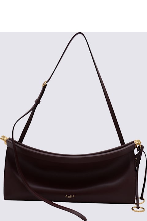 Alaia Red Leather East West Medium Crossbody Bag