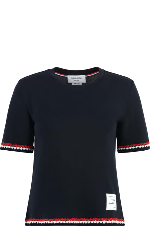 Topwear for Women Thom Browne Cotton Crew-neck T-shirt
