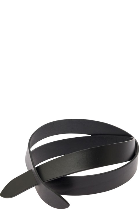 Belts for Women Isabel Marant Black Belt With Knot In Leather Woman