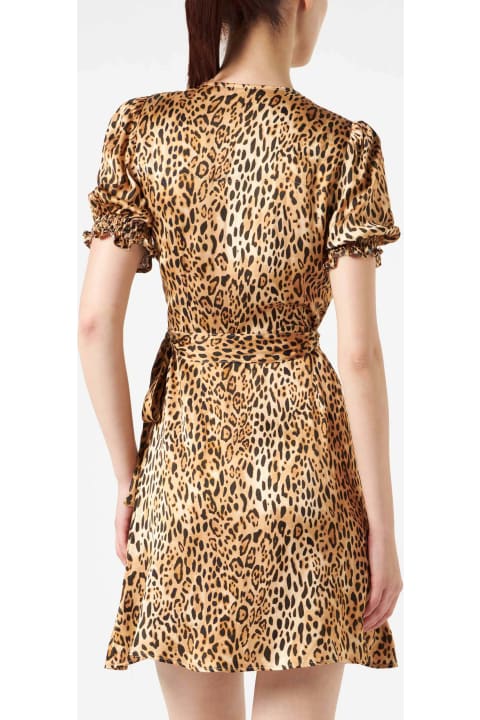 Homeware MC2 Saint Barth Woman Short Dress With Leopard Print