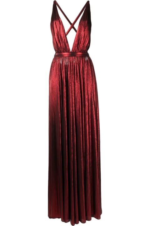 Dark Red Tova Satin Dress
