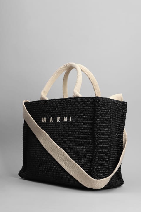 Marni Bags for Women Marni Black Raffia Tote Bag