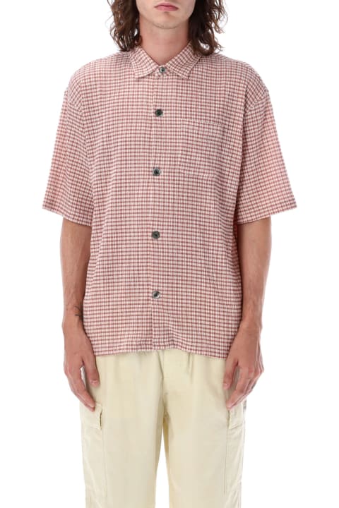 トップス Stussy WRINKLY GINGHAM SS SHIRT Buy Stussy Wrinkly Gingham Short-Sleeve Shirt 'Black