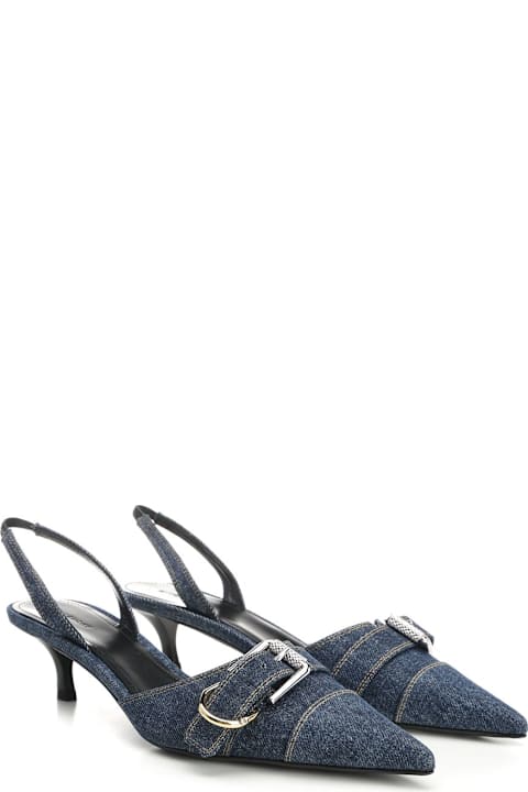Givenchy Sandals for Women Givenchy 'voyou' Denim Slingbacks