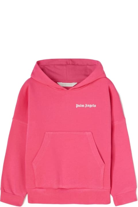 Palm Angels for Kids Palm Angels Fuchsia Hoodie With Logo
