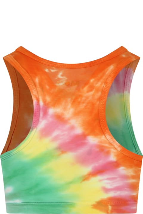 Molo T-Shirts & Polo Shirts for Girls Molo Orange Tank Top For Girl With Writing