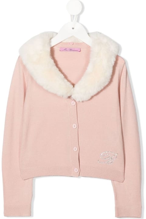 أدوات منزلية Miss Blumarine Cardiganl Faux Fur Collar