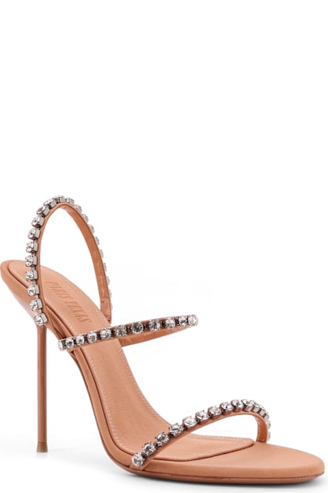 Paris Texas Lidia Satin Sandals With Crystal Detail