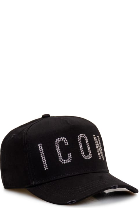 Dsquared2 Hats for Men Dsquared2 Icon Studded Baseball Cap