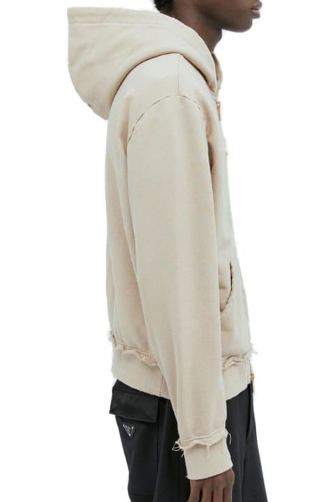 Coats & Jackets for Women Miu Miu Distressed Hooded Sweatshirt