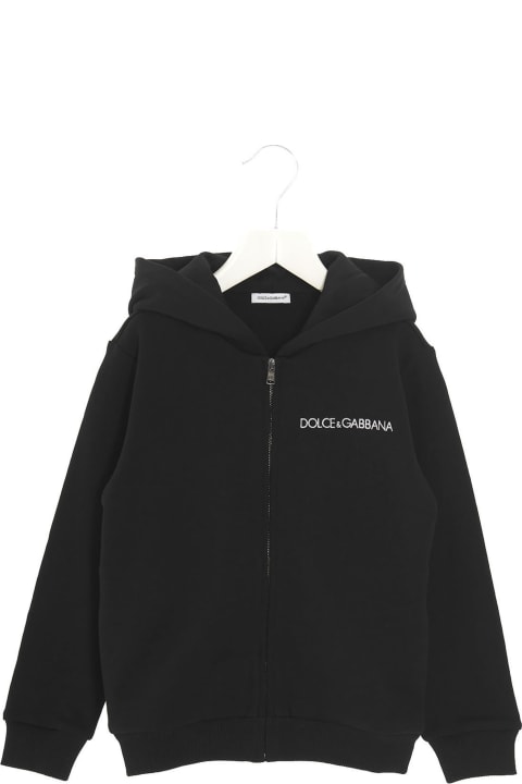 Sale for Kids Dolce & Gabbana Logo Embroidery Hoodie