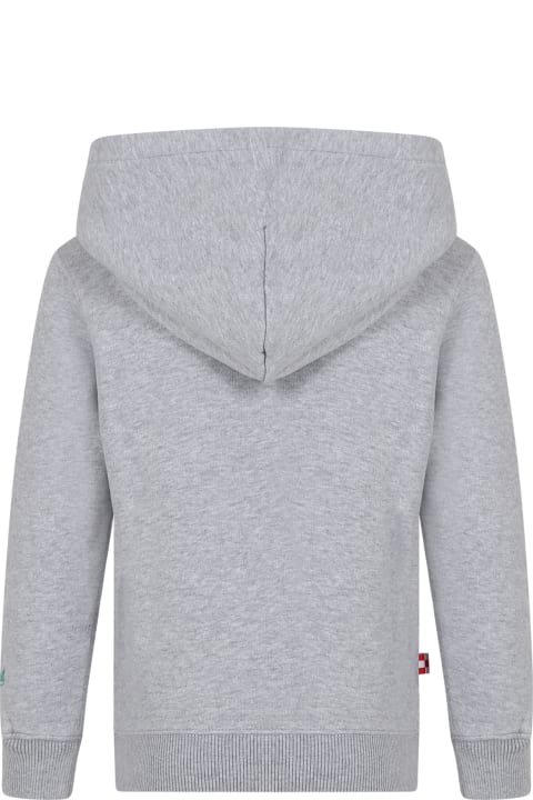 Homeware MC2 Saint Barth Grey Sweatshirt For Boy With Hulk Print