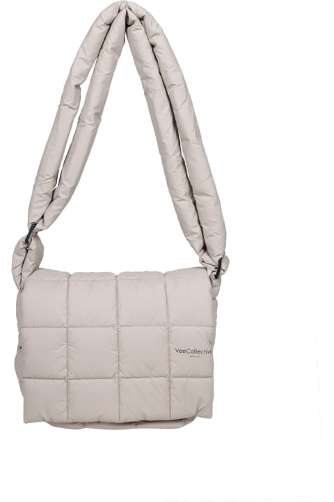 Vee Collective Messenger Bag In Quilted Fabric