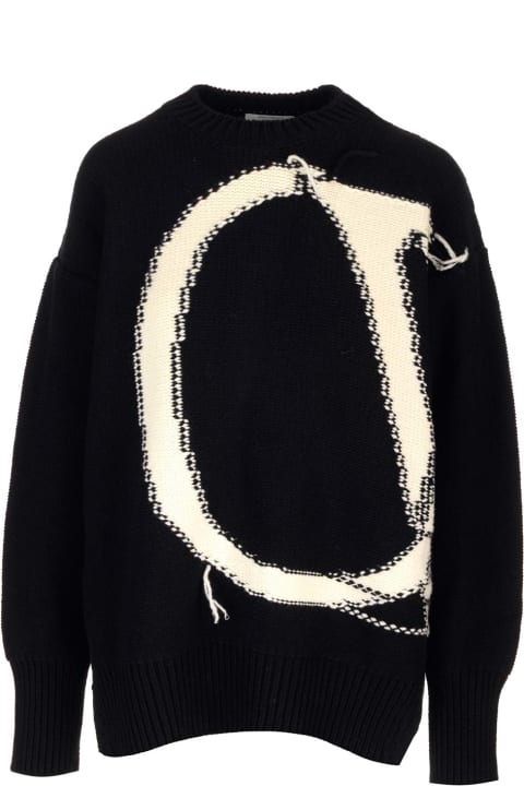 Off-White Sweaters for Women Off-White Maxi Logo Crewneck Sweater