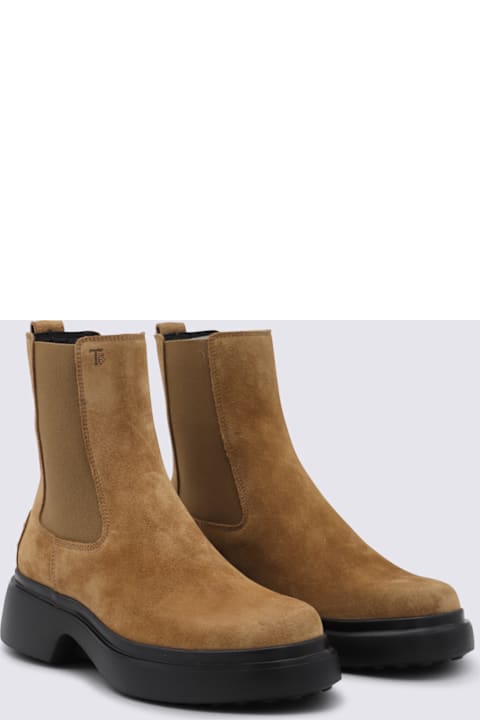 Homeware Tod's Camel Suede And Leather Boots