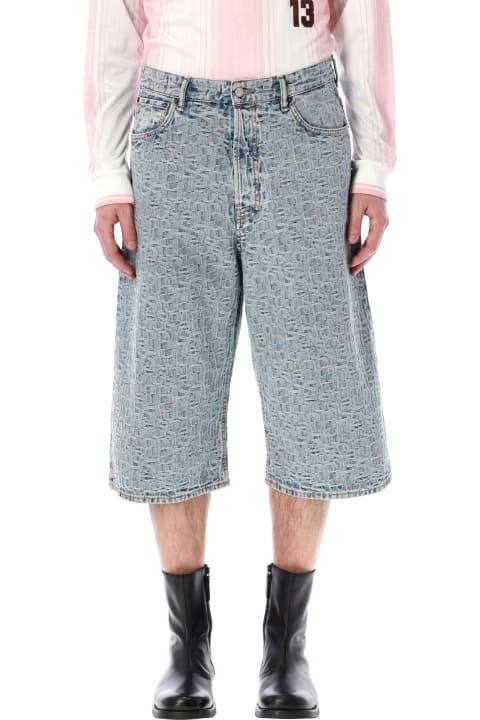 Pants for Men Acne Studios Monogram Denim Shorts