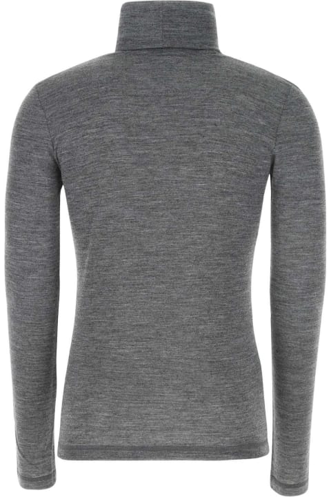 Jil Sander for Men Jil Sander Melange Grey Polyester Blend Sweater